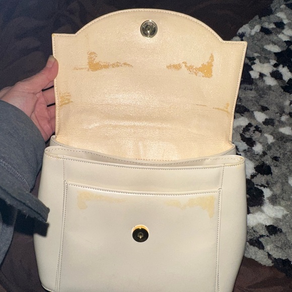 Givenchy top handle handbag beige leather gold hardware damaged - Picture 6 of 12